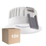 Voordeelpak 10x Ledvance LED  SPOT FIX Aluminium  8W 680lm 36D - 930 Warm Wit | Zaagmaat 68mm - IP44 - Beste Kleurweergave -  Dimbaar