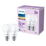 Voordeelpak 2x Philips Lamp LED E27 Peer Mat 8W 806lm - 827 Zeer Warm Wit
