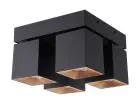 D'Lite Plafondlamp Kubo Aluminium Zwart | IP20 - Geschikt voor 4x GU10